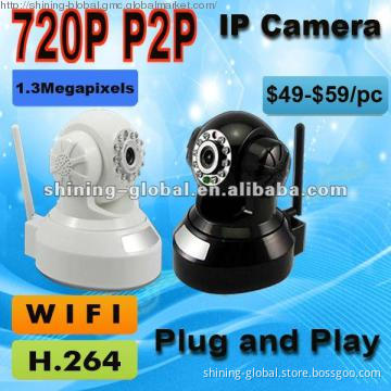 H.264 720P P2P Wireless  ip camera, TI solution, megapixel